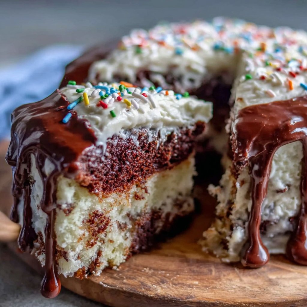 Festive Sprinkles Graduation Cake