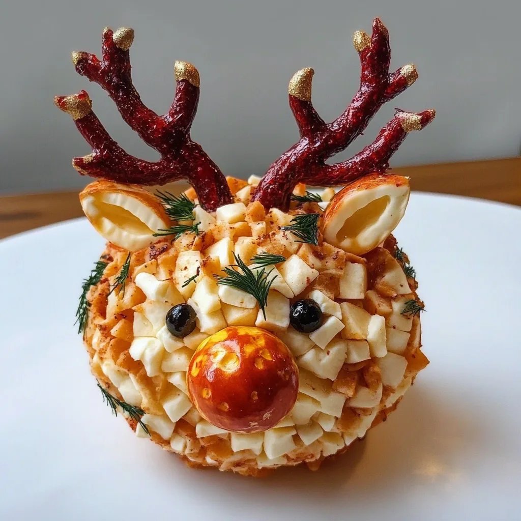 Festive Rudolph Christmas Cheese Ball