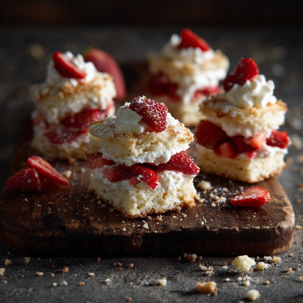 Mini Strawberry Shortcake Bites