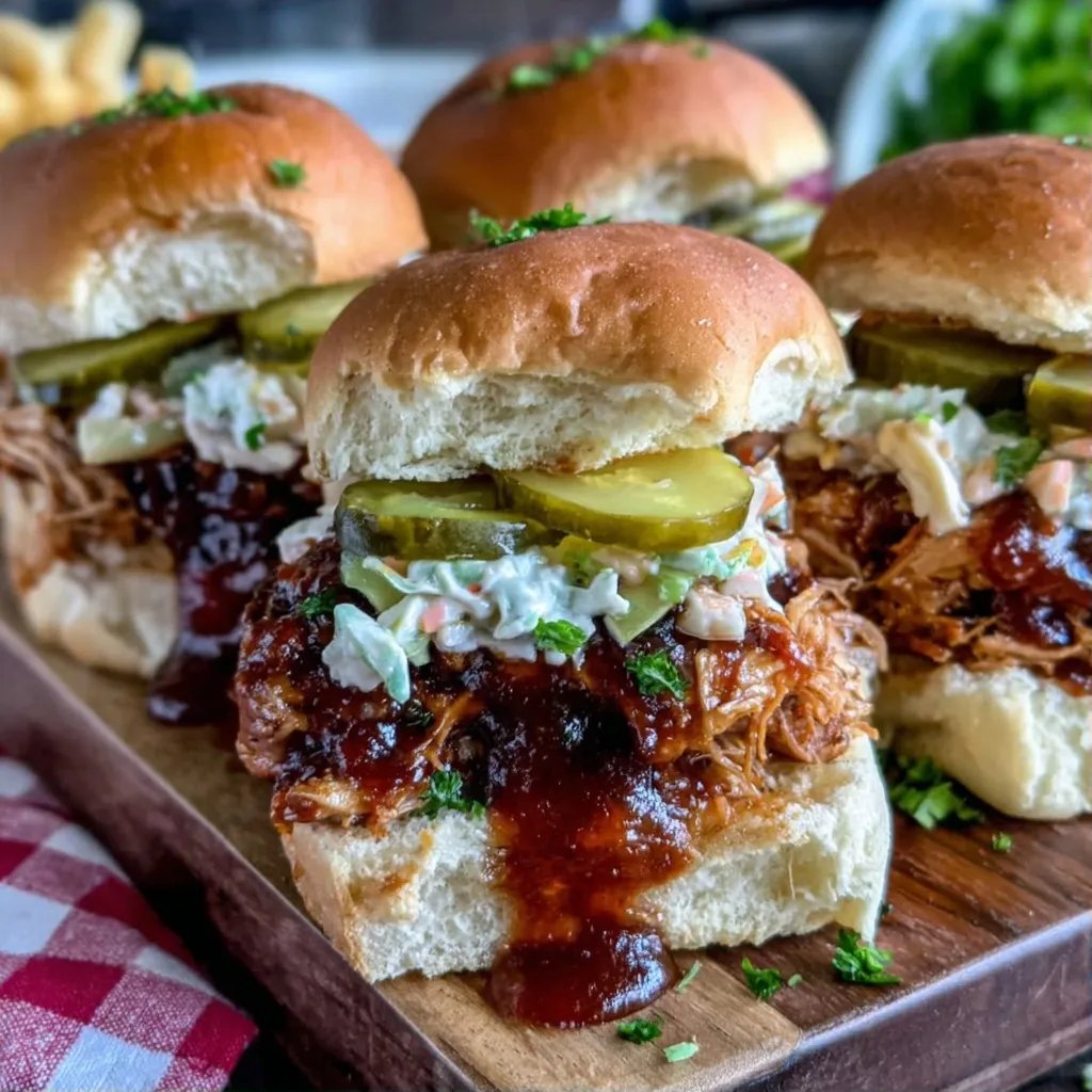 BBQ Pulled Chicken Sliders