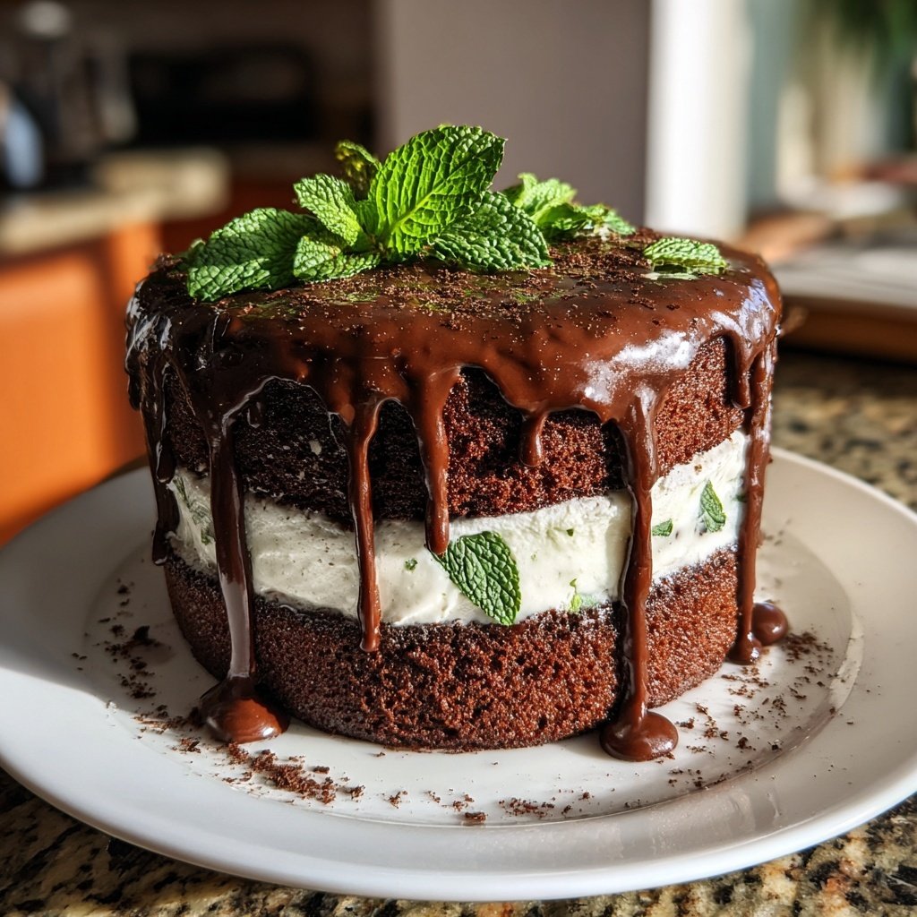 Galentine's Mint Chocolate Cake