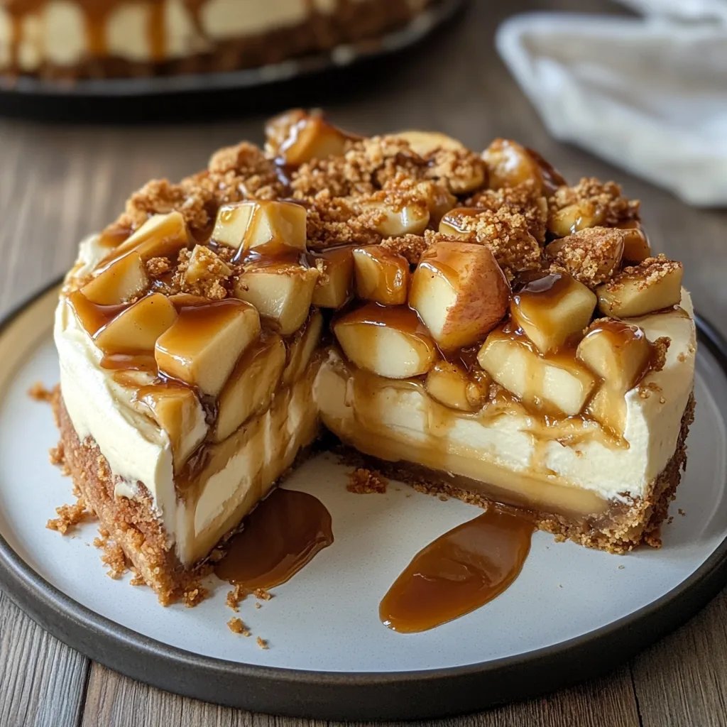 Salted Caramel Apple Pie Cheesecake