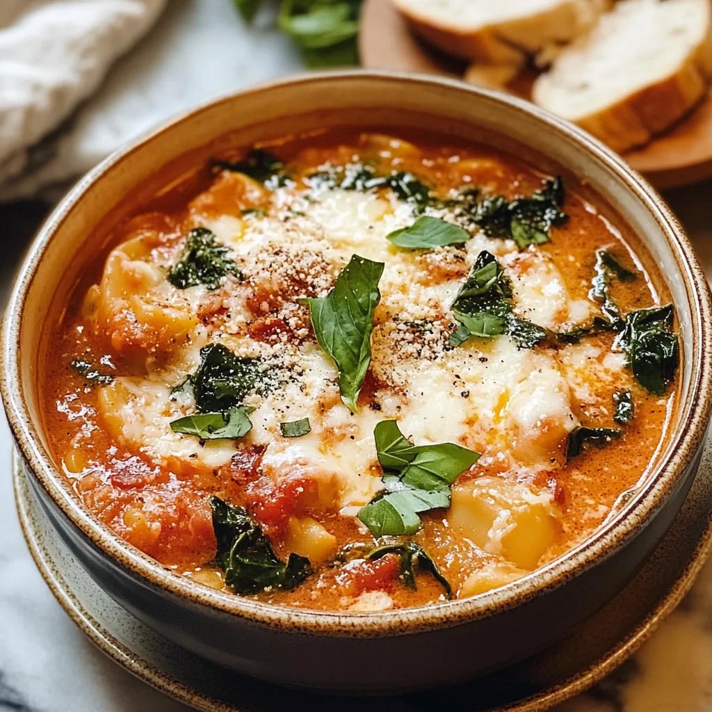 Creamy Lasagna Soup w/ Bread