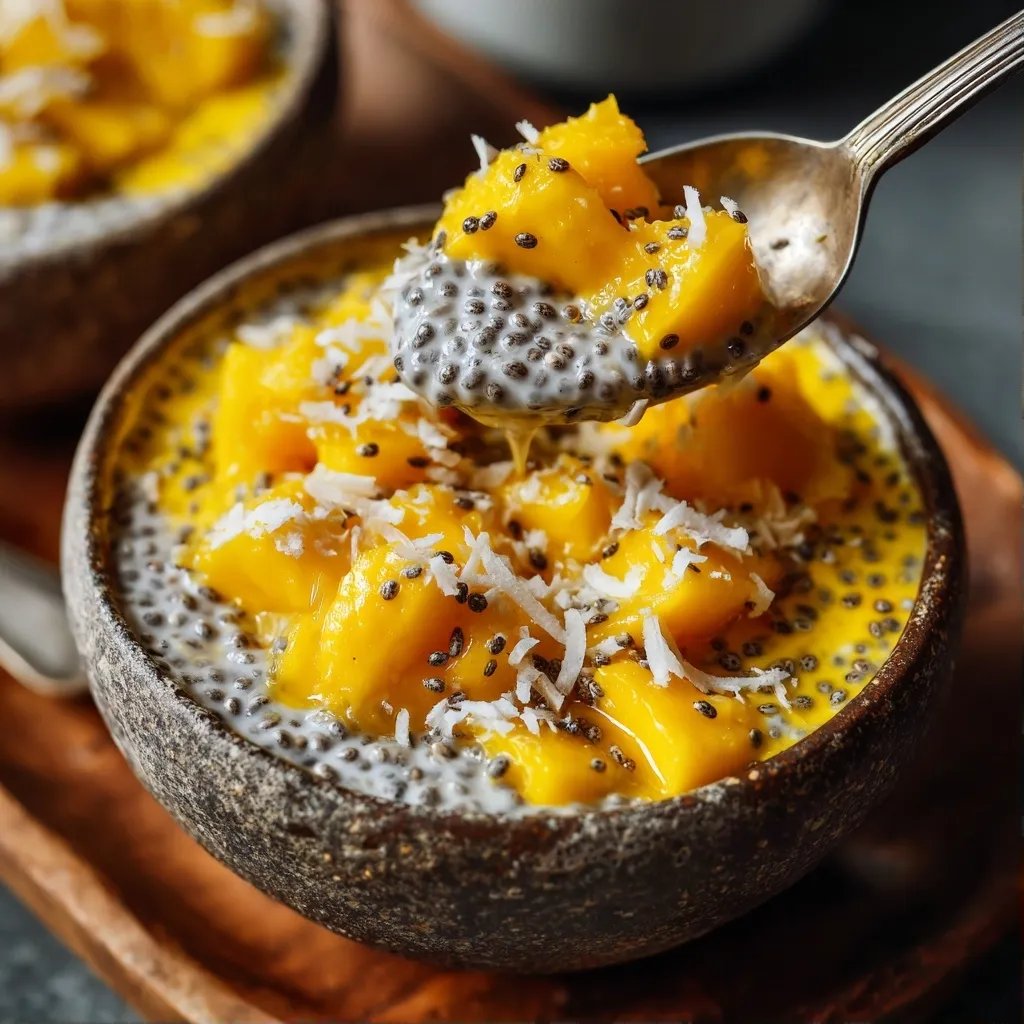 Mango Chia Overnight Pudding