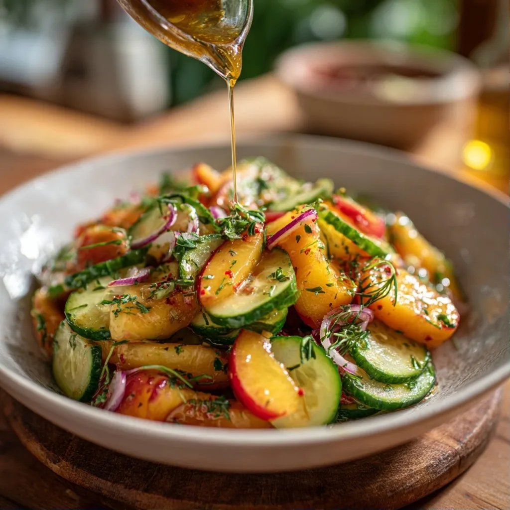 Cucumber Peach Salad