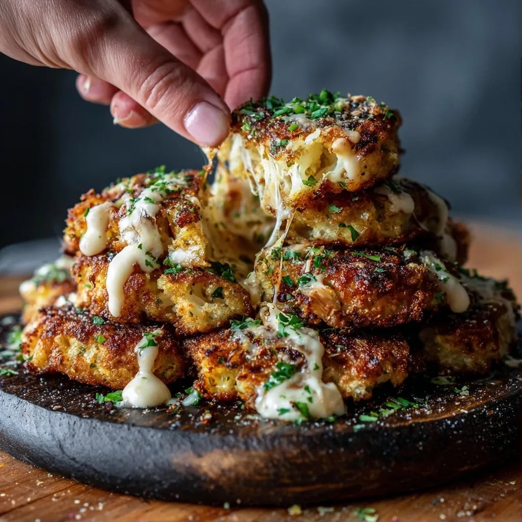 Cauliflower Fritters Cheesy