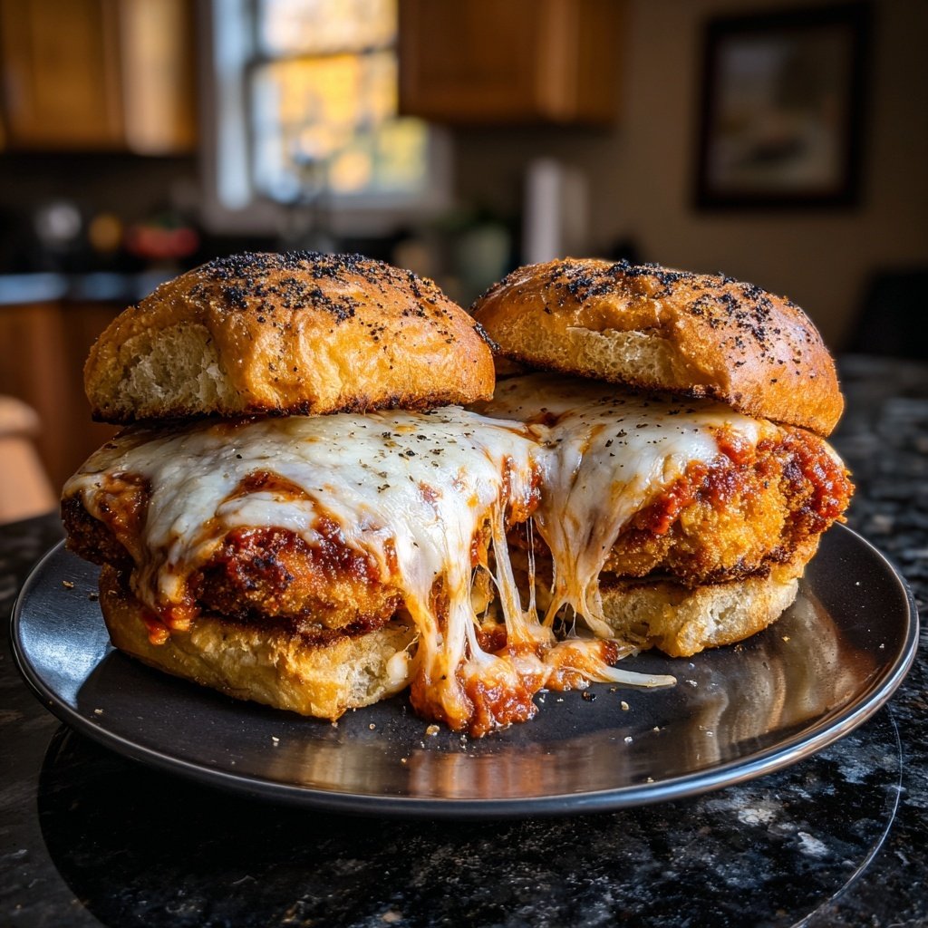 Crispy Chicken Parmesan Slider Stack