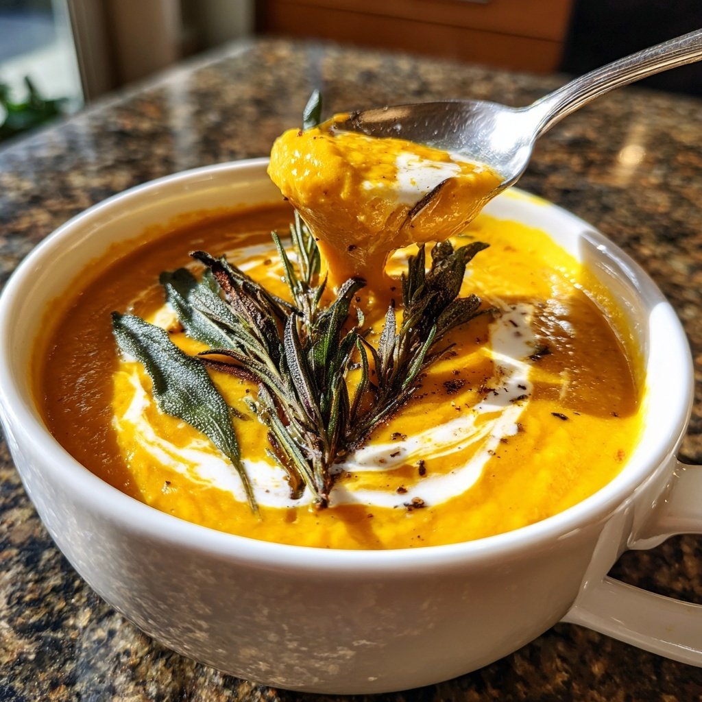 Savory Pumpkin and Sage Soup
