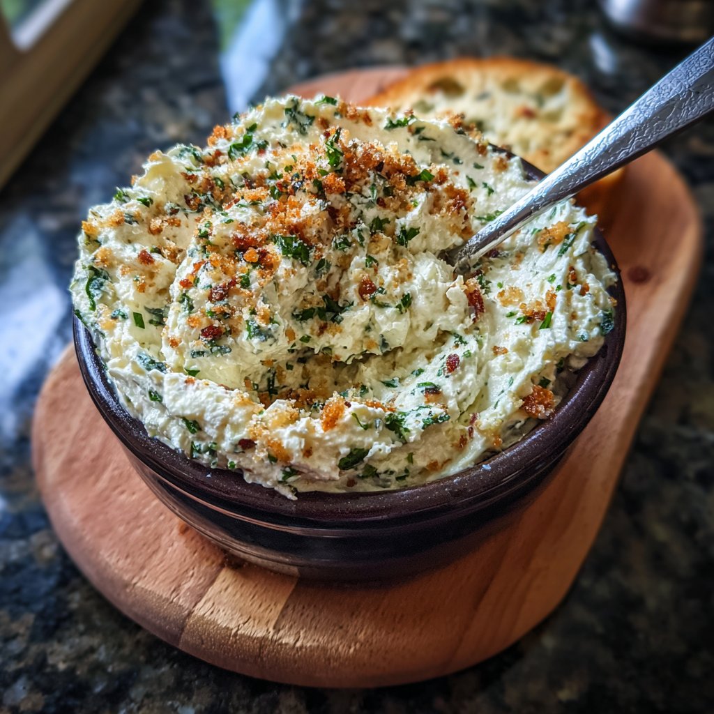 Creamy Garlic Cottage Cheese Dip
