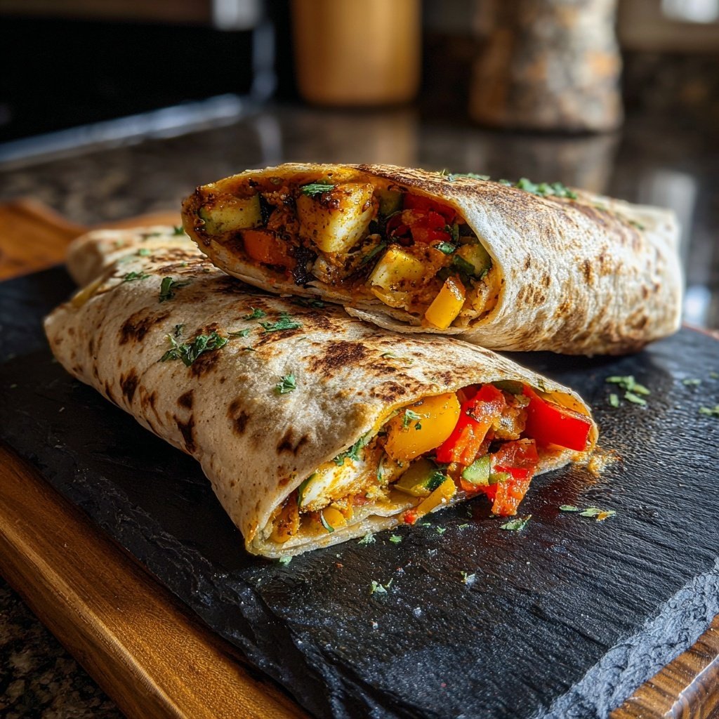 Mediterranean Grilled Veggie Wraps
