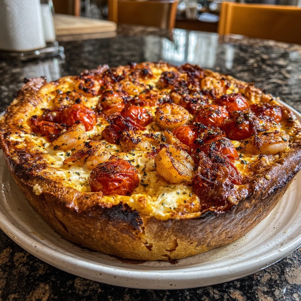 Shrimp Tomato Feta Bake