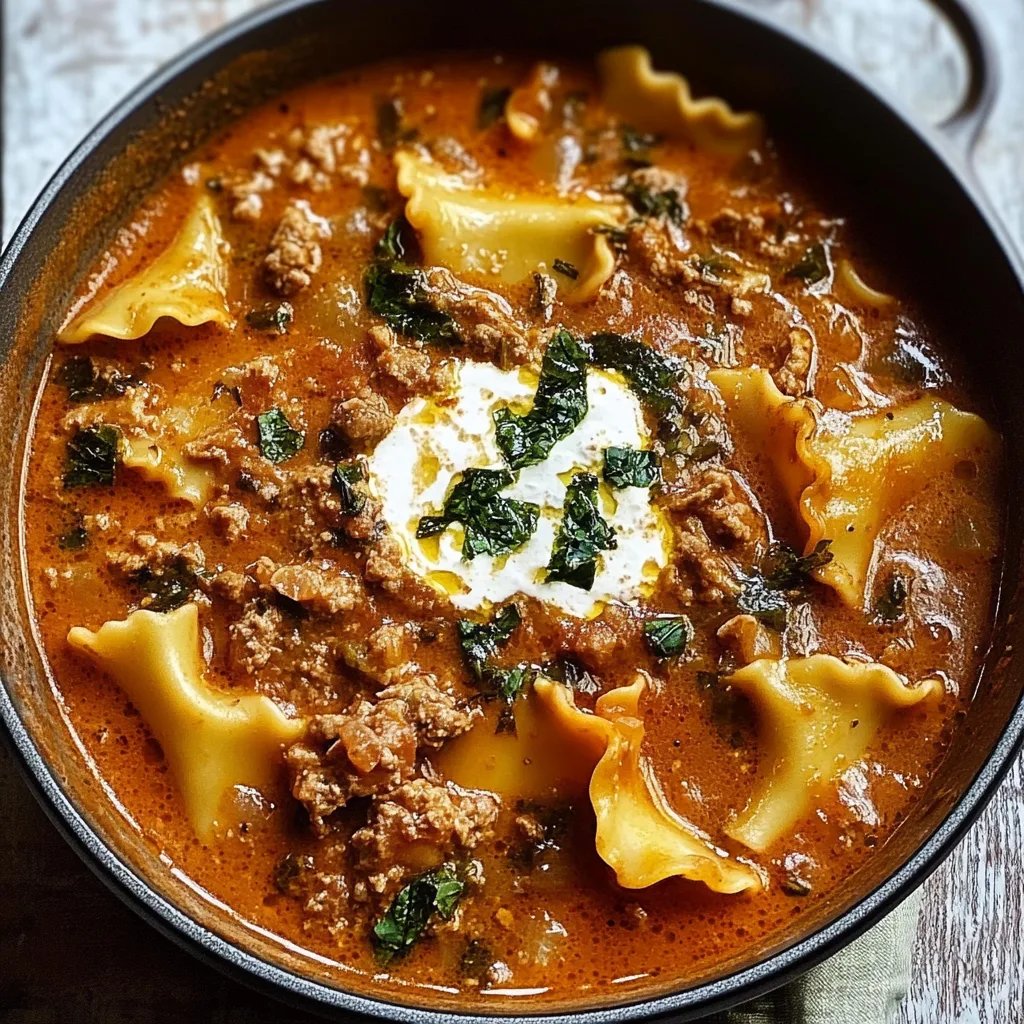 Best Ever One-Pot Lasagna Soup