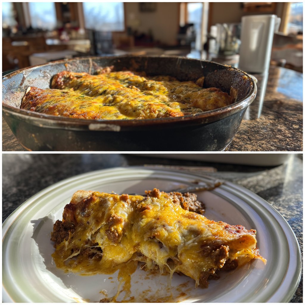 Slow Cooker Cheesy Beef Enchiladas