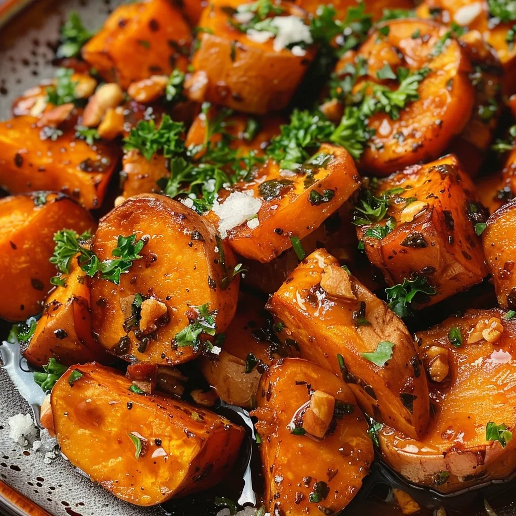 Caramelized Sweet Potatoes with Maple