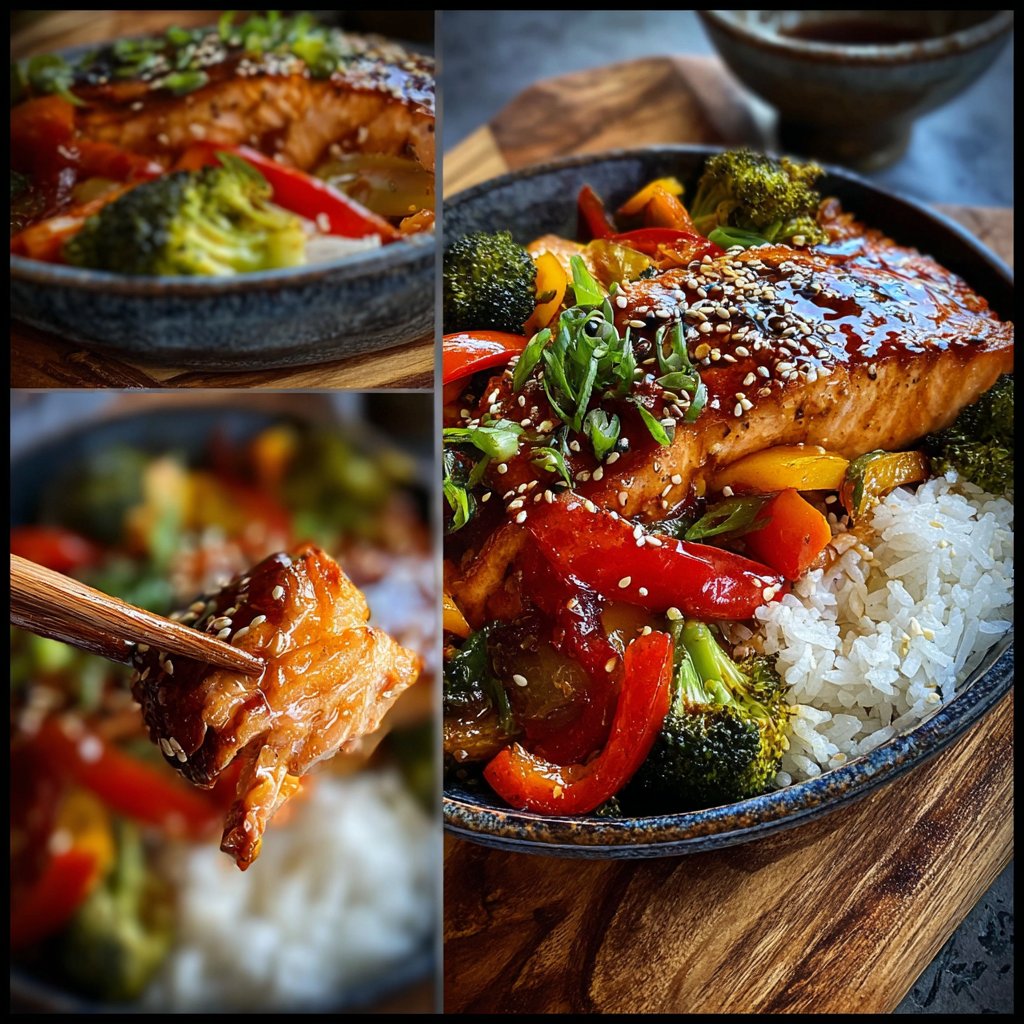 Sheet Pan Teriyaki Salmon Bowls