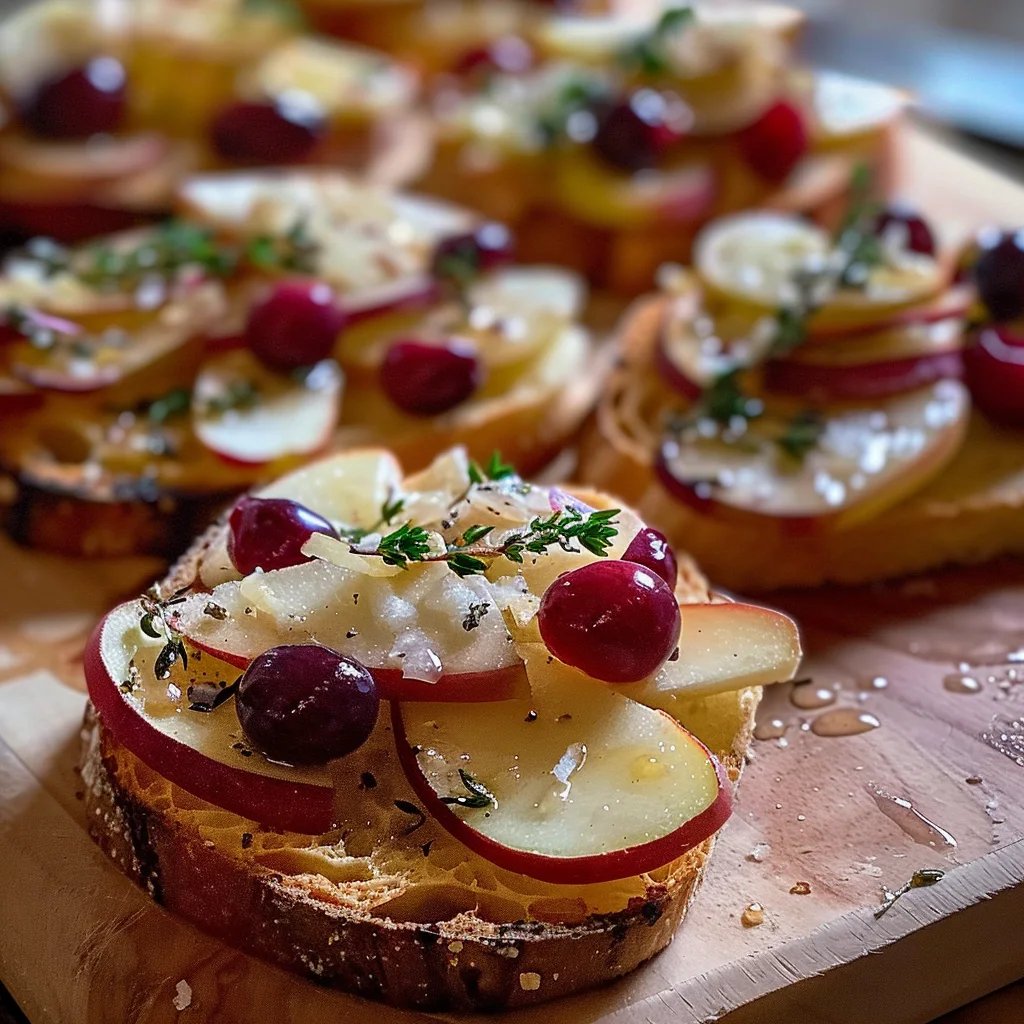 Cranberry Apple Brie Crostini
