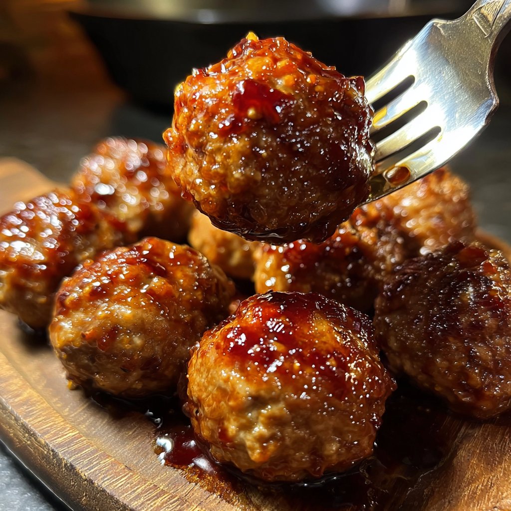 Crockpot Honey Garlic Meatballs