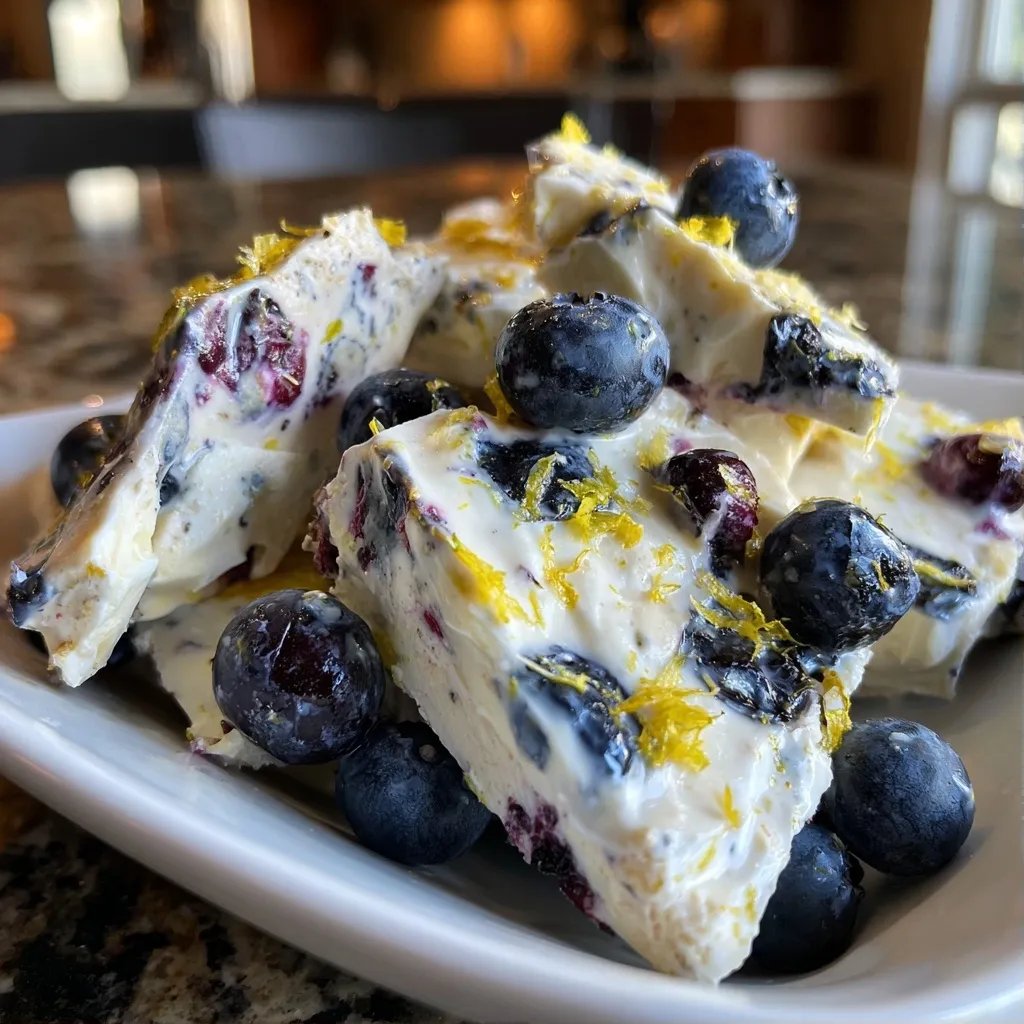 Blueberry Lemon Yogurt Bark