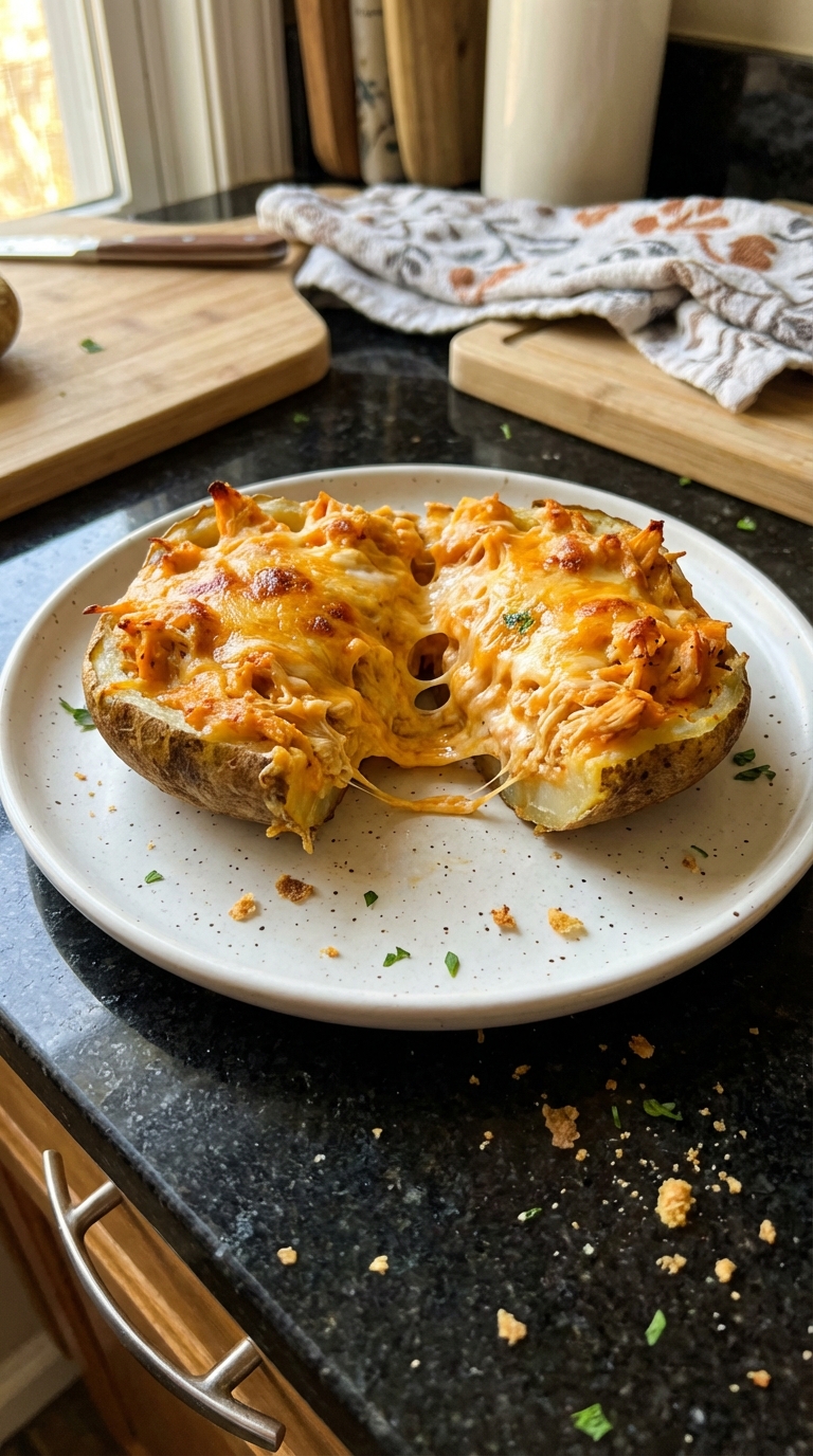 Buffalo Chicken Dip Potatoes