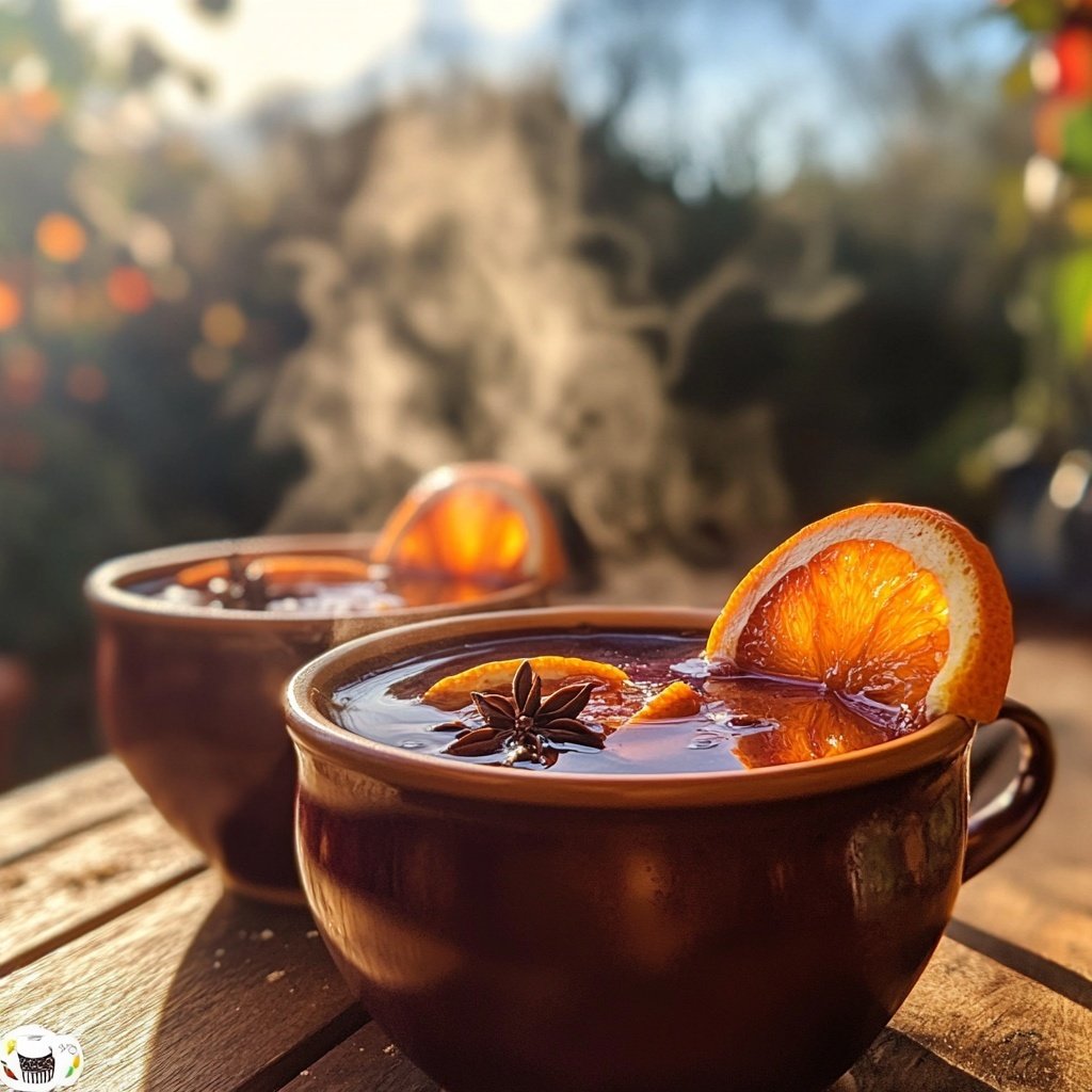 Spiced Mulled Wine Punch with Oranges and Cloves