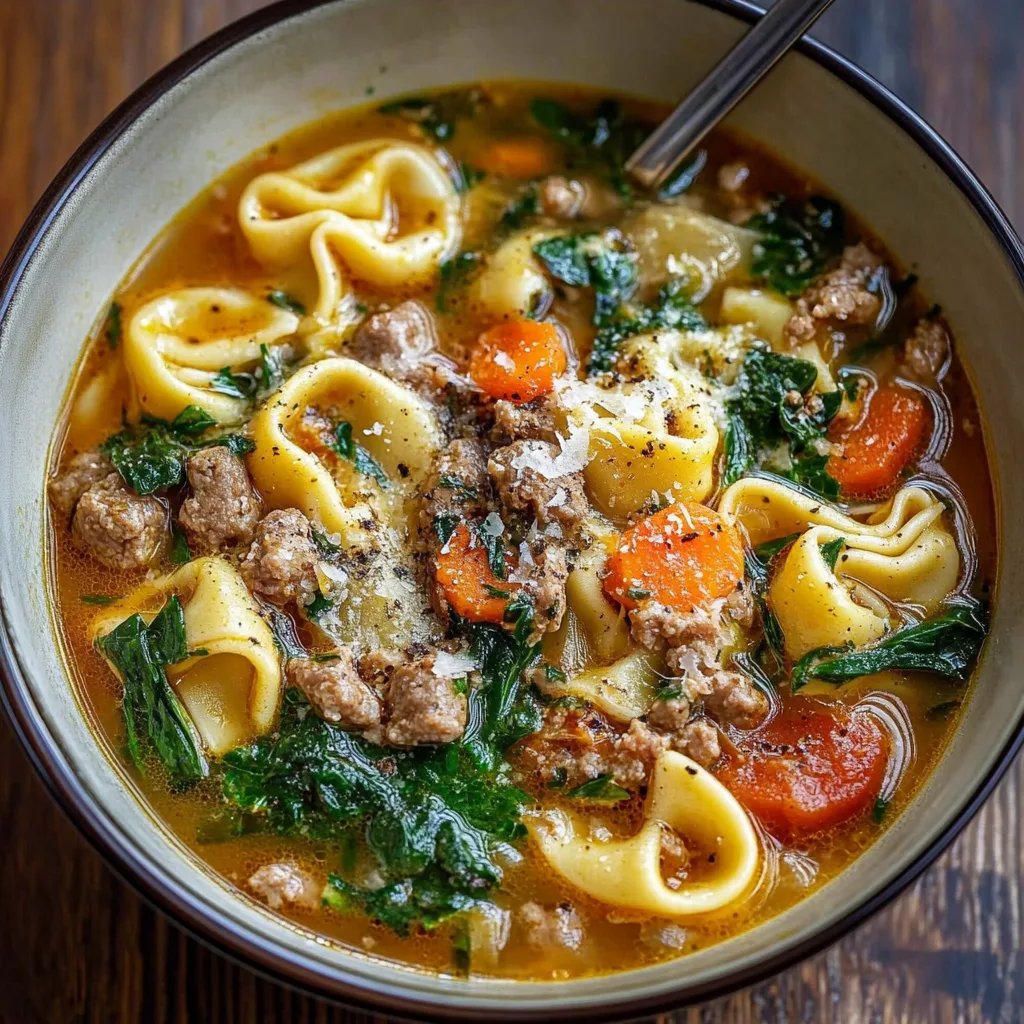 Autumn Tortellini Soup With Sausage