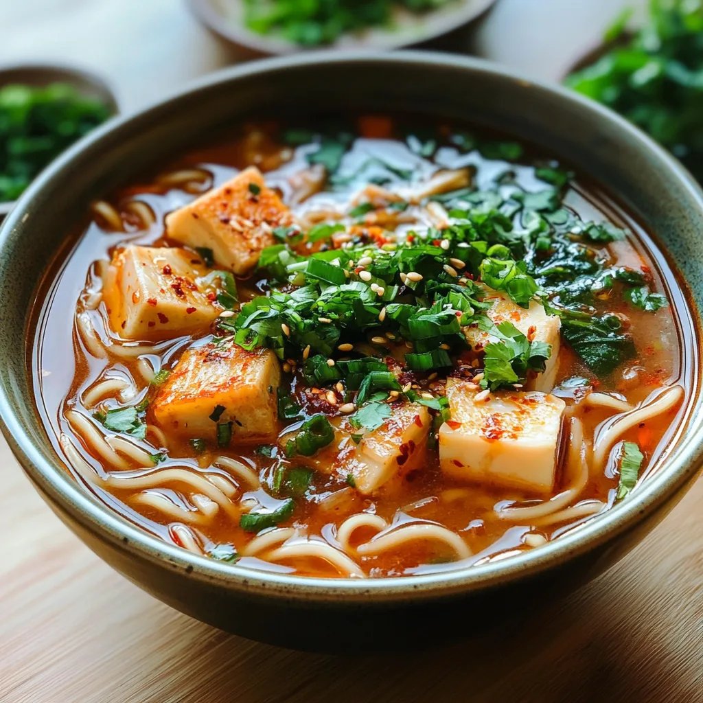 Vegan Kimchi Noodle Soup: An Incredible Ultimate Recipe for 5