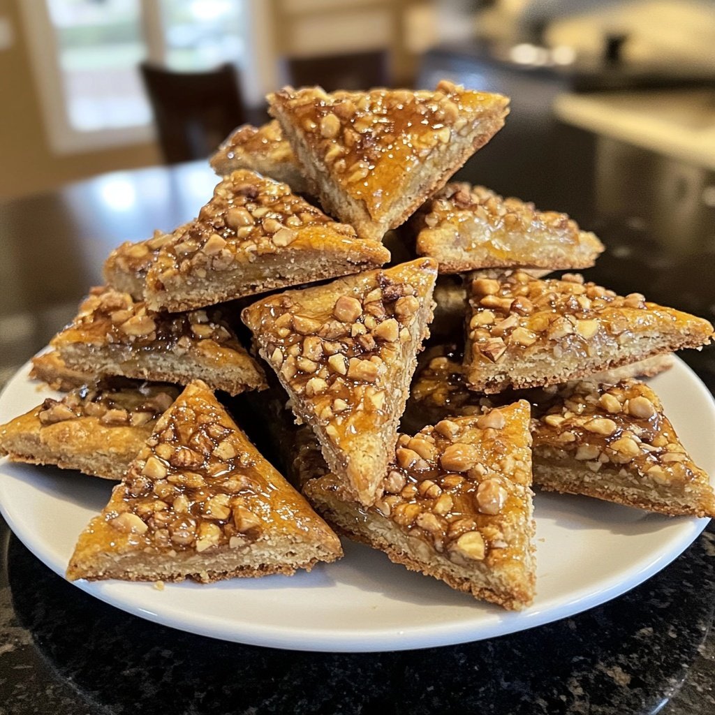 Caramelized Nut Corner Triangles