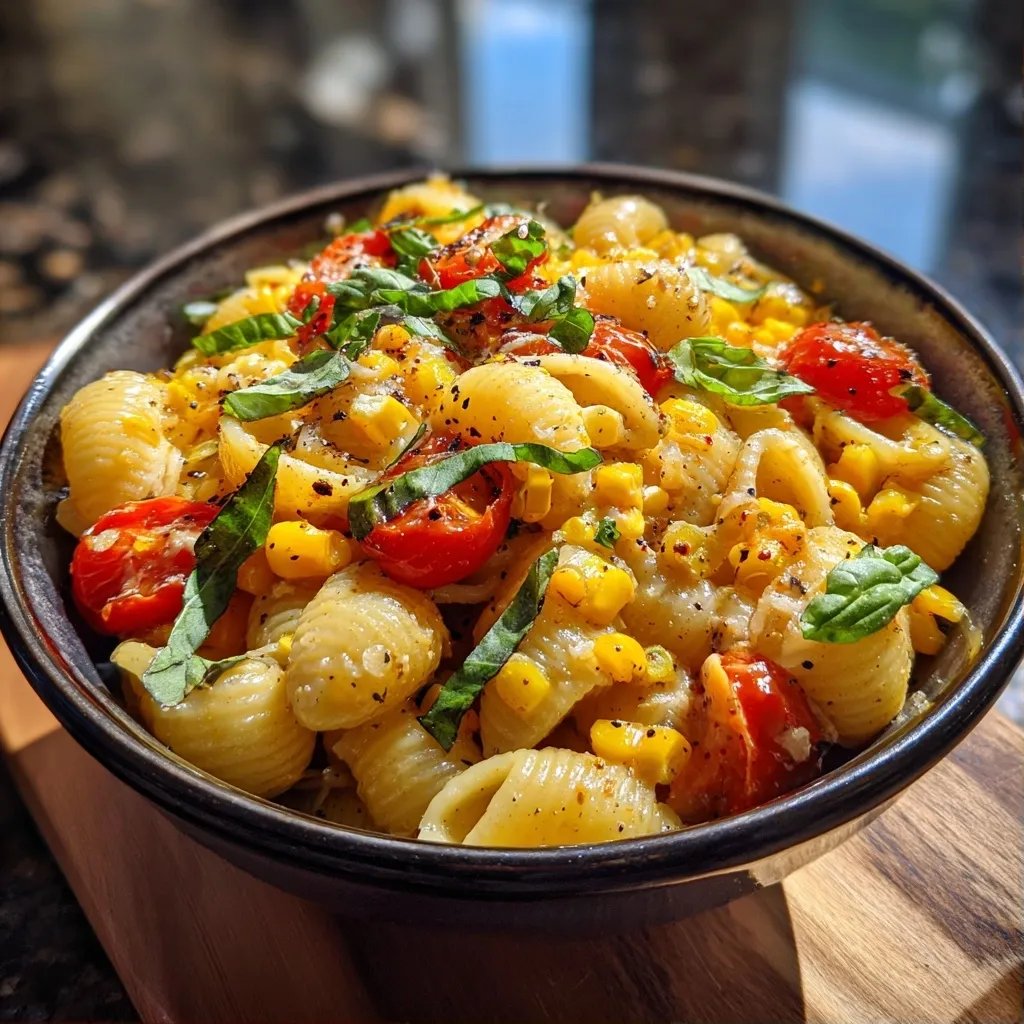 Tomato Corn Basil Pasta