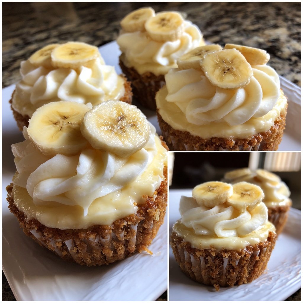 Banana Cheesecake Cupcake Delights