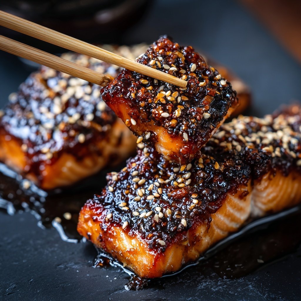 Miso Glazed Salmon with Sesame