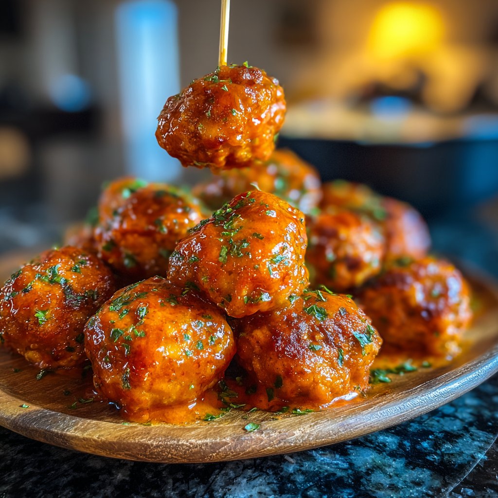 Air Fryer Buffalo Chicken Meatballs