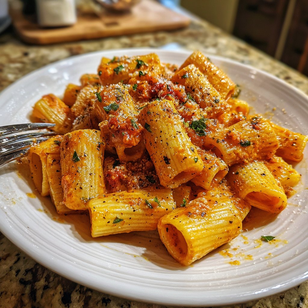 Spicy Vodka Rigatoni Pasta