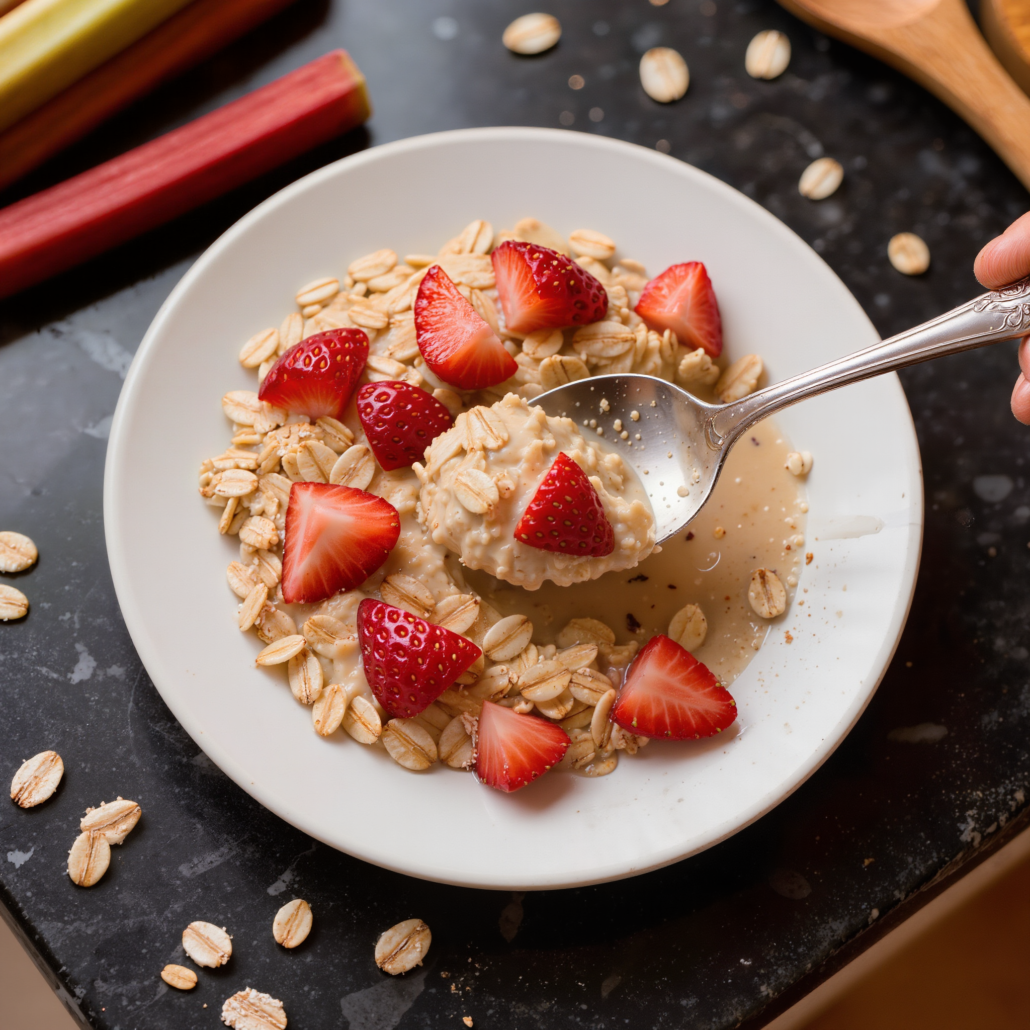 Strawberry Rhubarb Overnight Oats
