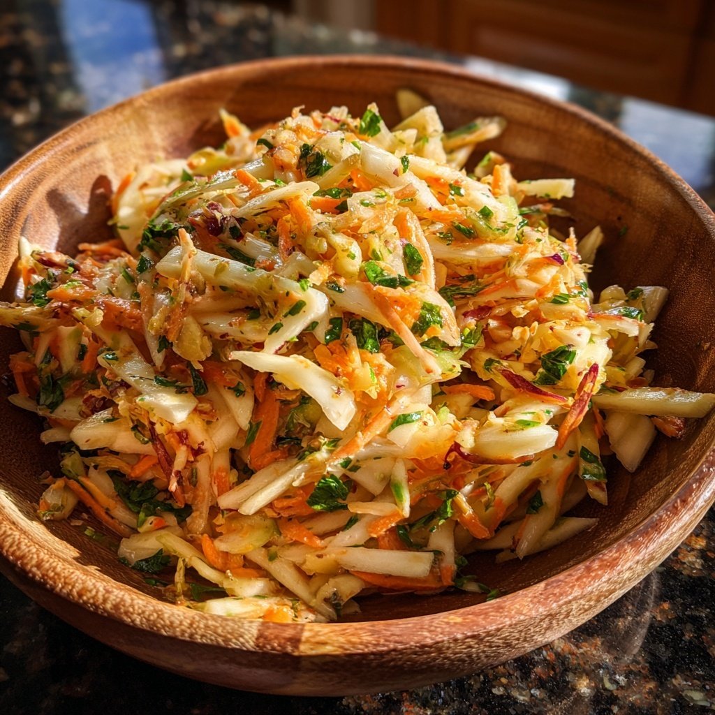 Kohlrabi Cabbage Winter Slaw Crunchy