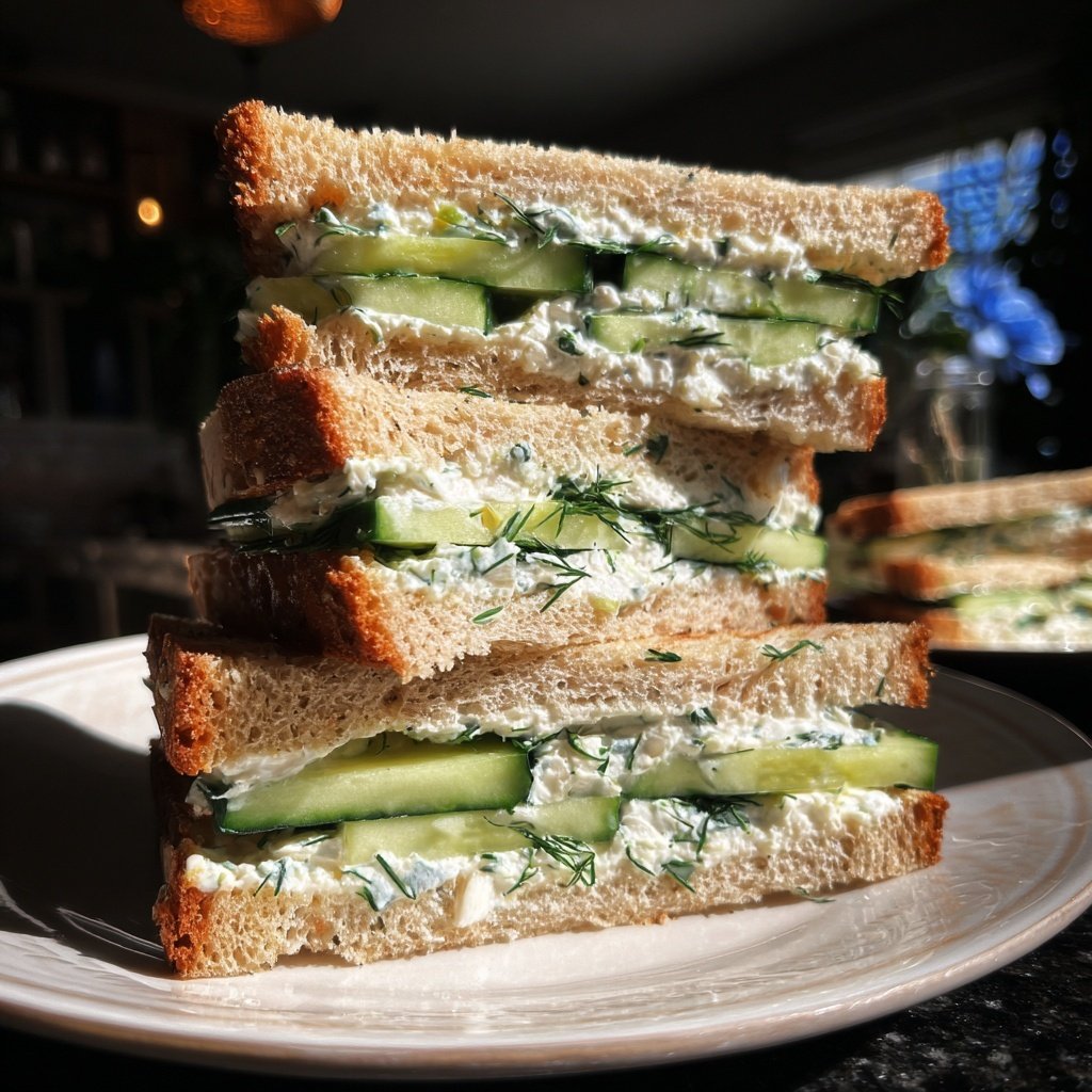 Cucumber Sandwiches with Fresh Dill
