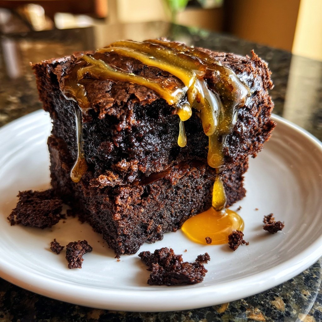 Sourdough Discard Brownies with Honey Drizzle