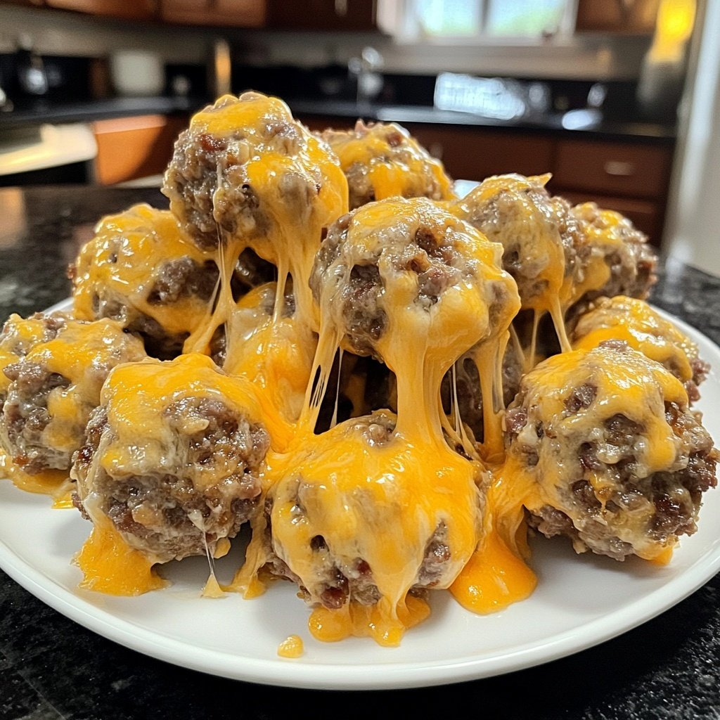 Cheesy Pull Apart Christmas Sausage Balls