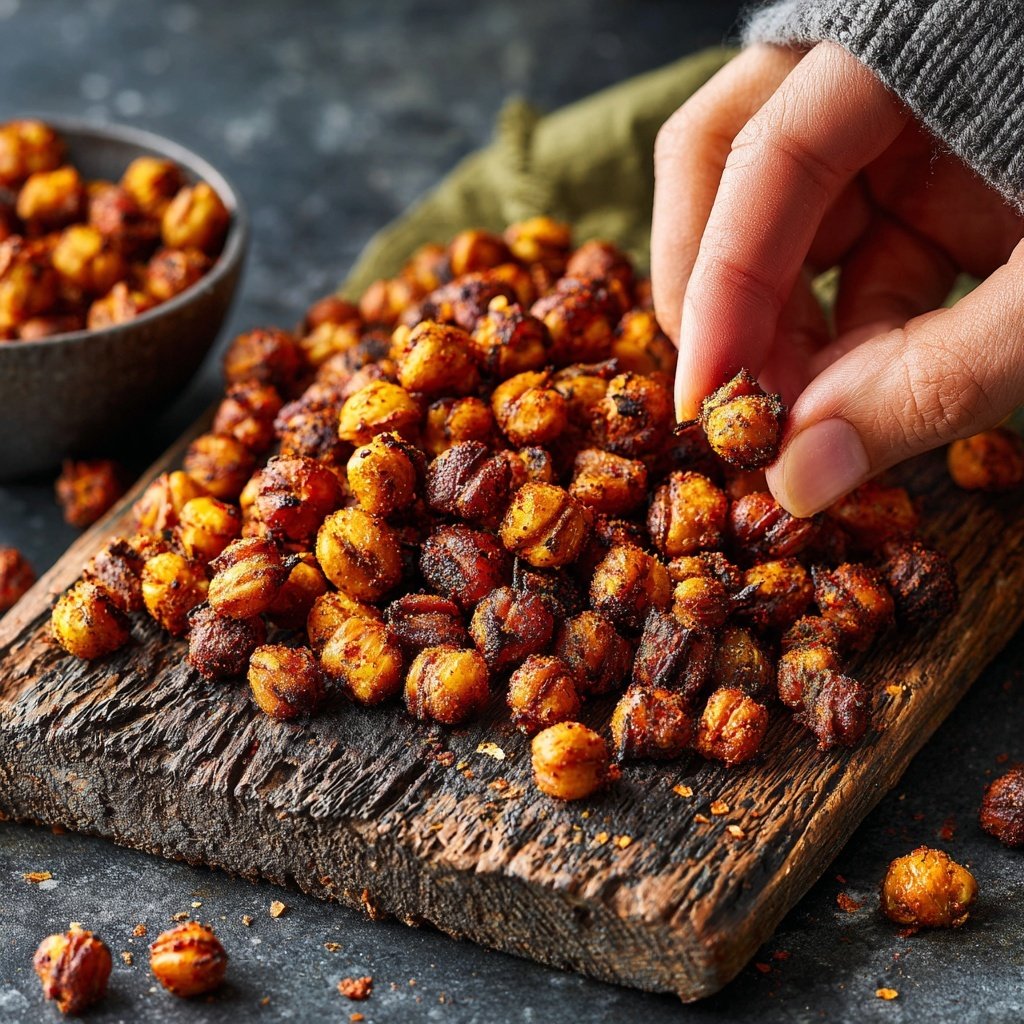 Crispy Roasted Chickpeas Spiced