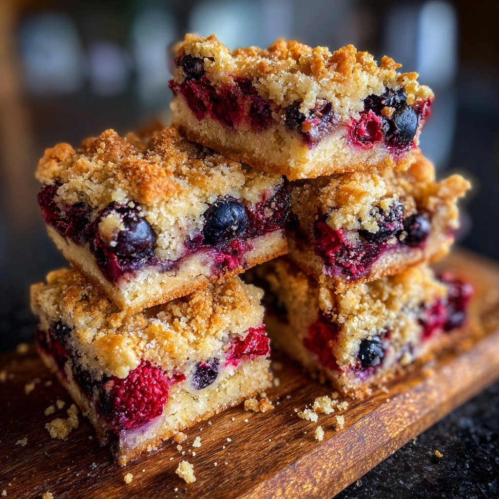 Sour Cream Berry Crumble Bars