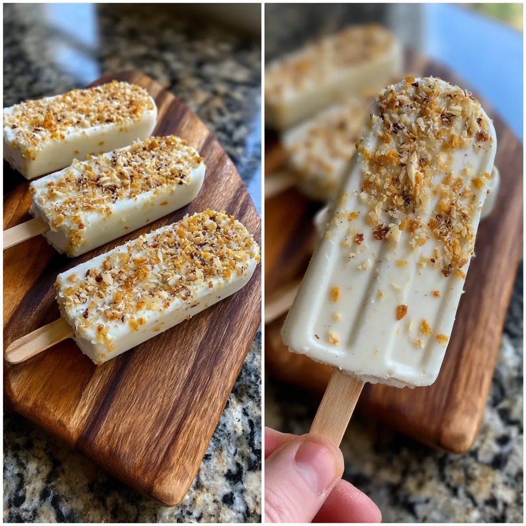 Frozen Banana Coconut Pops