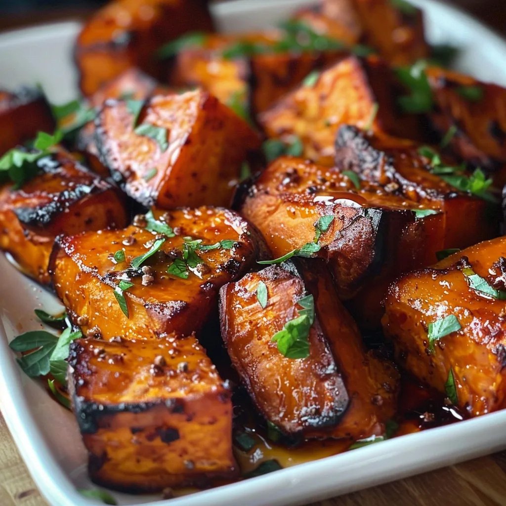 Roasted Sweet Potatoes w/ Cinnamon & Honey