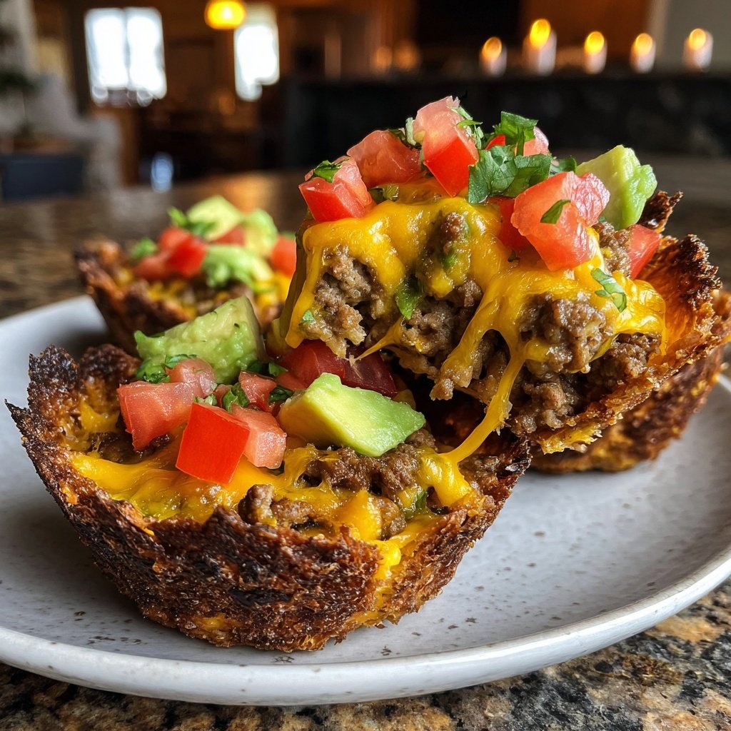 Mini Taco Cups with Avocado