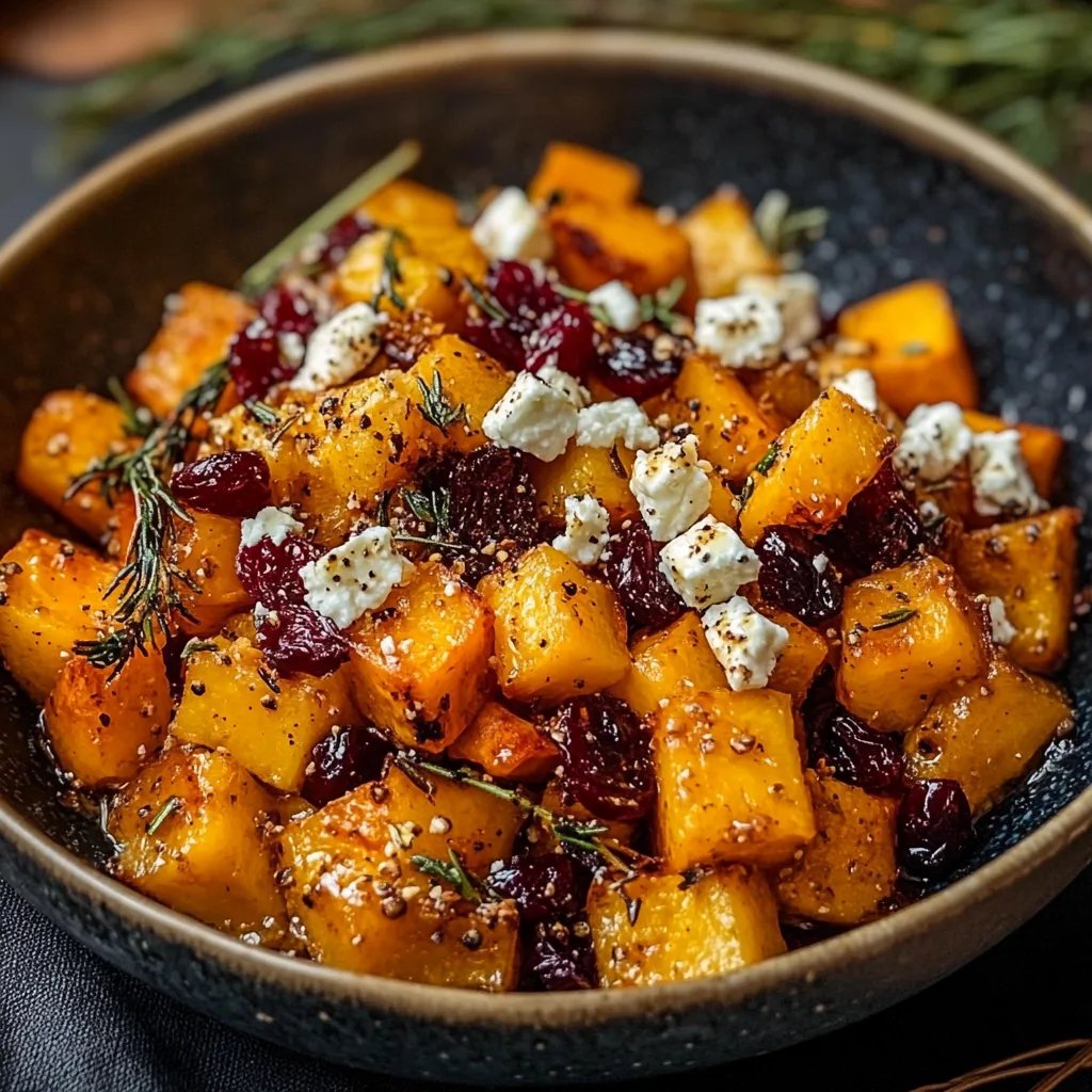 Honey-Roasted Butternut w/ Cranberries, Feta & Pumpkin Seeds