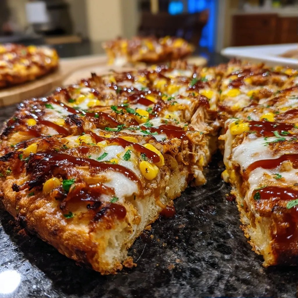 BBQ Chicken Corn Pizza