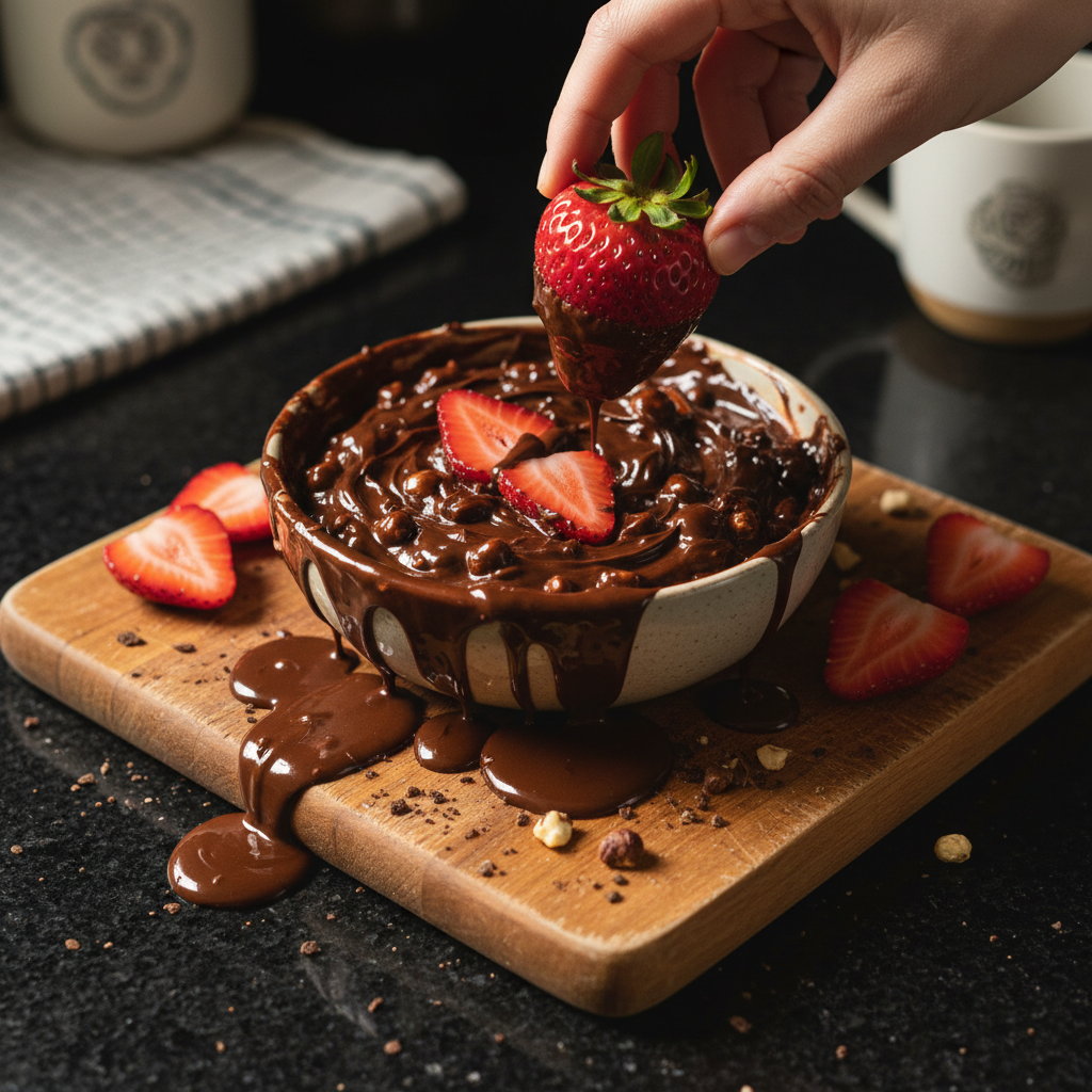 Chocolate Hazelnut Strawberry Dip