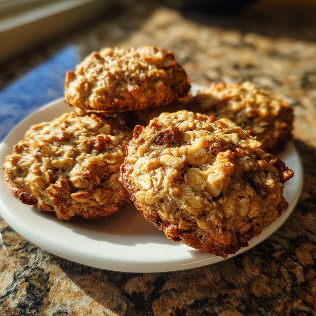 Banana Cinnamon Oatmeal Cookies