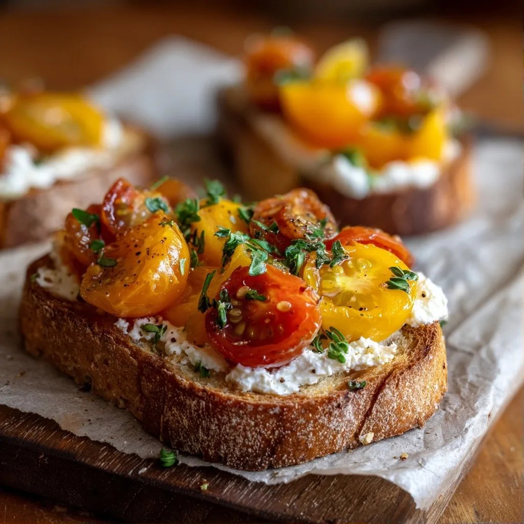 Herbed Ricotta Tomato Toast
