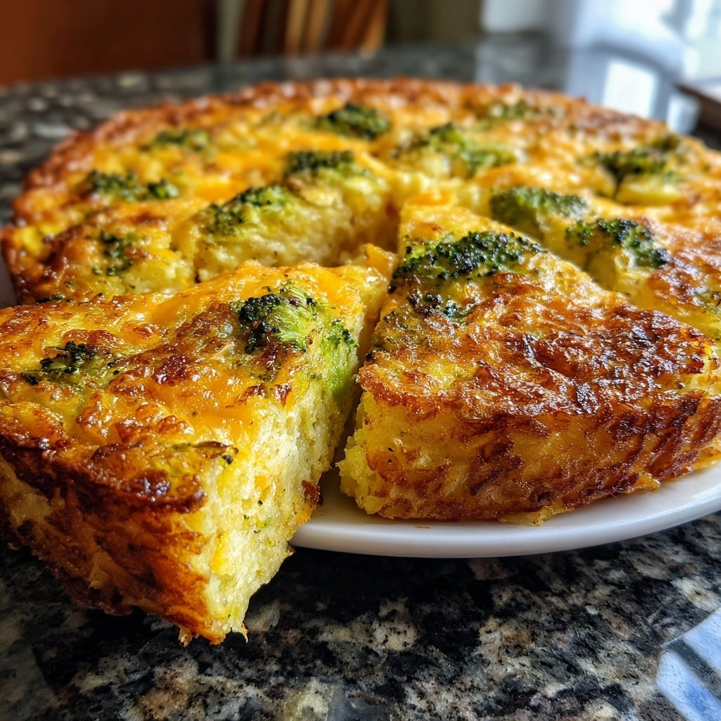 Cheesy Broccoli Hashbrown Bake Vegan