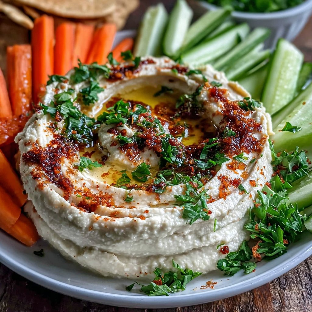 Simple Hummus Lunch Plate