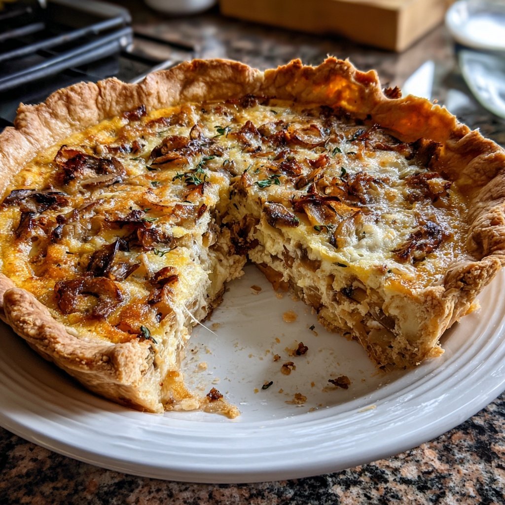 Mushroom Cheese Breakfast Quiche
